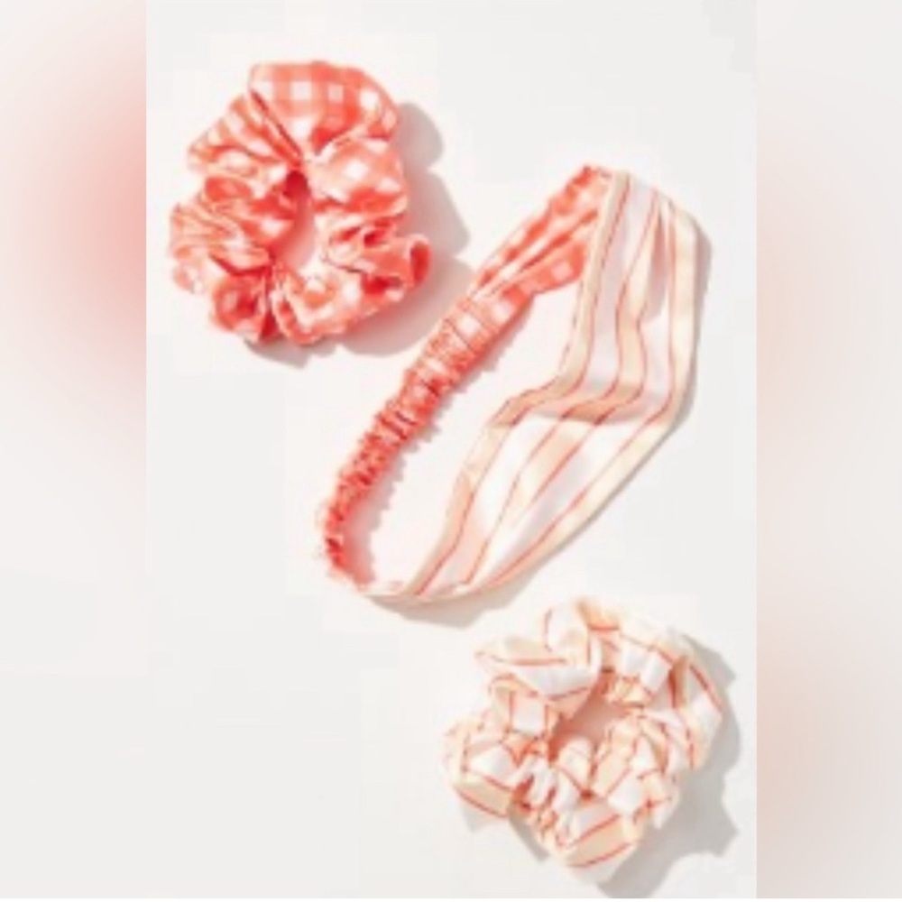 Anthropologie 2 Scrunchie & 1 Handband set NWT